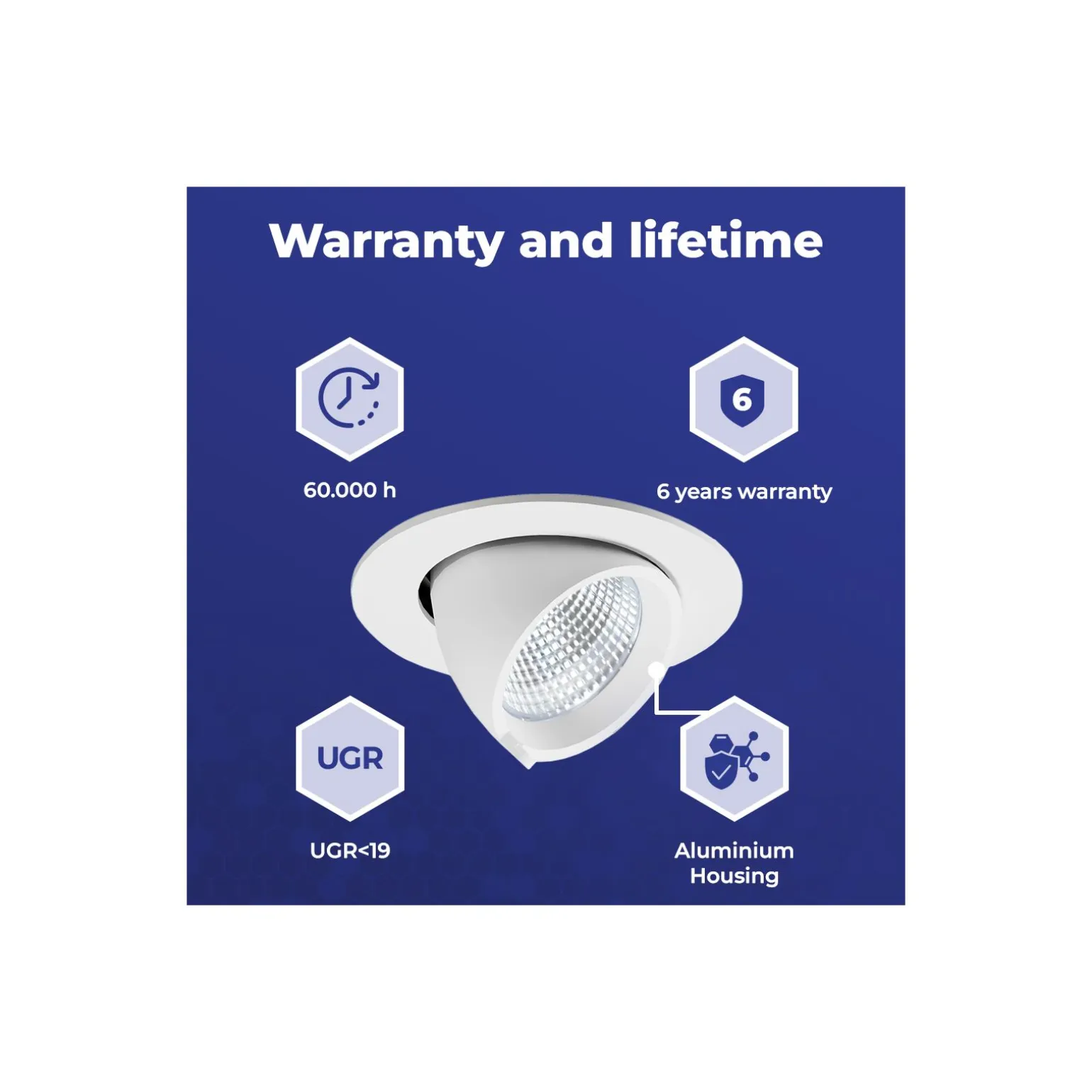 Noxion LED Spot Forza V2 Aluminium Vit 28W 3300lm 36D - 930-940-957 CCT | 160mm - Utskärning 145mm - Bästa Färgåtergivning