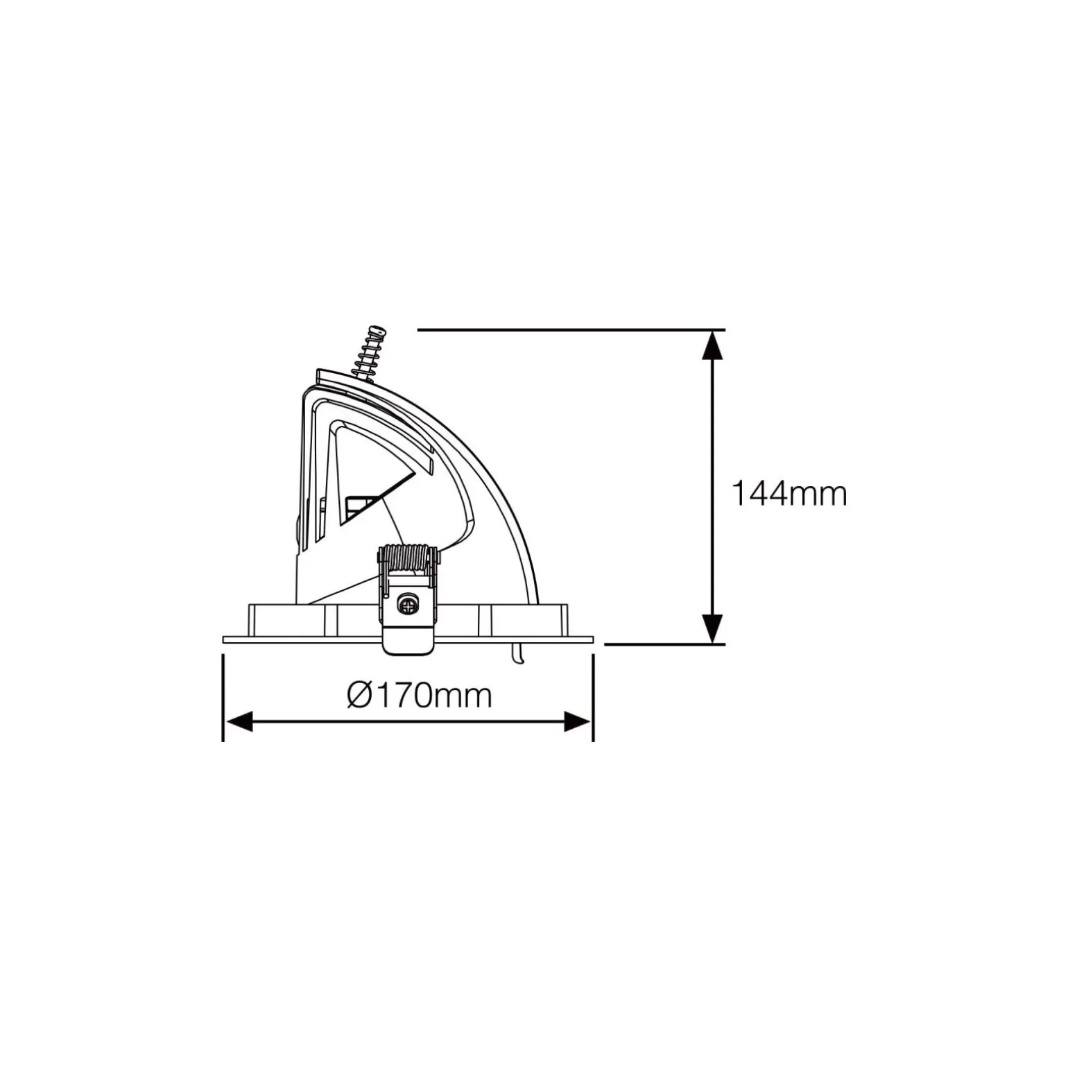 Noxion LED Spot Forza Vit 35W 3000lm 36D - 930 Varm Vit | 168mm - Bästa Färgåtergivning