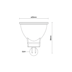 Noxion LED Spot GU4 MR11 4.5W 345lm 36D - 927 Extra Varm Vit | Bästa Färgåtergivning - Ersättare 35W