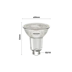 Noxion LED Spot GU10 PAR16 4W 345lm 36D - 827 Extra Varm Vit | Dimbar - Ersättare 50W