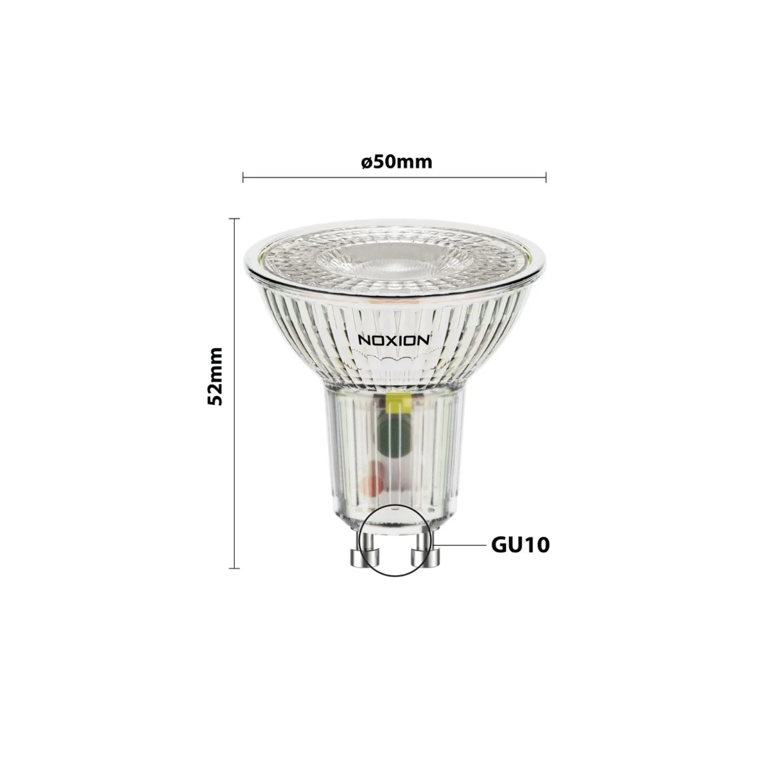Noxion LED Spot GU10 PAR16 4.8W 450lm 36D - 827 Extra Varm Vit | Ersättare 65W