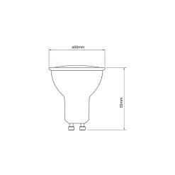 Noxion LED Spot GU10 PAR16 5.5W 620lm 120D - 840 Kallvit | Ersättare 50W