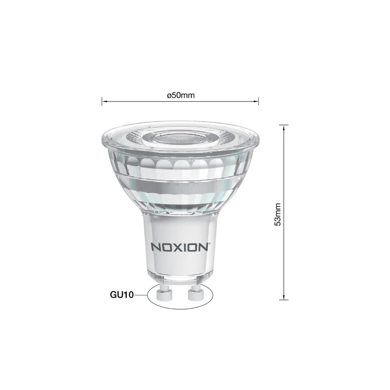 Noxion LED Spot GU10 PAR16 5.5W 560lm 60D - 830 Varm Vit | Ersättare 50W