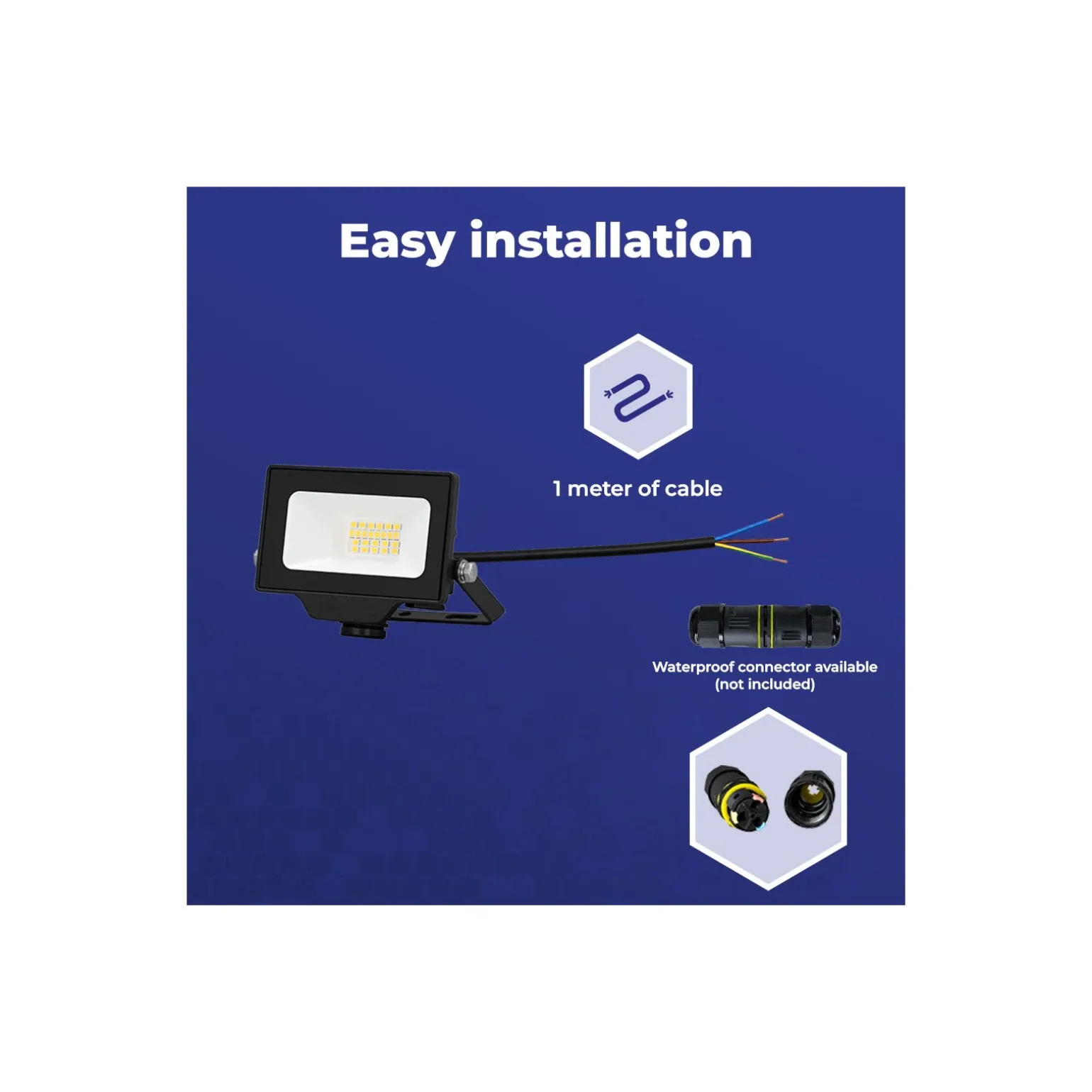 Noxion LED Strålkastare Beamy G3.1 Svart 10W 1100lm 100D - 840 Kallvit | IP65 - Symmetrisk