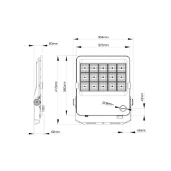 Noxion LED Strålkastare ProBeam V2.0 170W 23800lm 60D - 830-840-865 CCT | IP66 - Symmetrisk