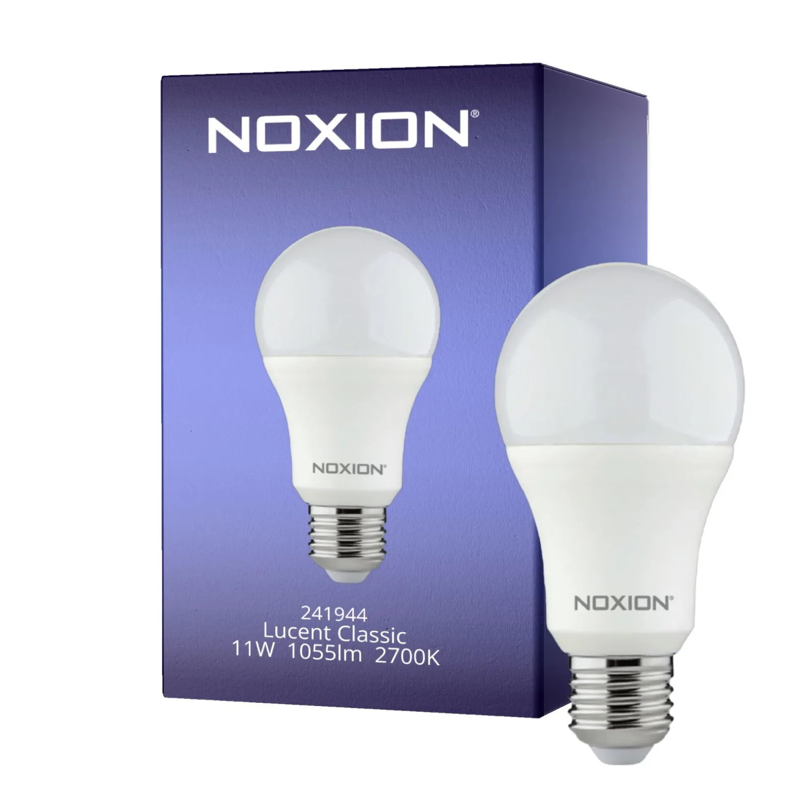 Noxion Lucent Classic LED E27 Päron Matt 11W 1055lm - 827 Extra Varm Vit | Dimbar - Ersättare 75W