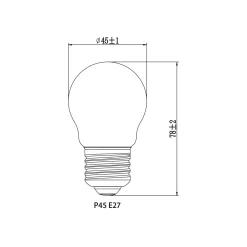 Noxion Lucent LED E27 Boll Filament Klar 2.5W 250lm - 827 Extra Varm Vit | Dimbar - Ersättare 25W
