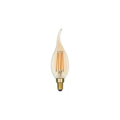 Noxion Lucent LED E14 Kronljus Filament Ambar BA35 4.5W 400lm - 822 Extra Varm Vit | Dimbar - Ersättare 35W