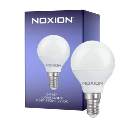 Noxion Lucent Lyster LED E14 boll Matt 4.5W 470lm - 827 Extra Varm Vit | Ersättare 40W