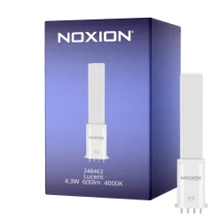 Noxion Lucent PL-S LED 4.3W - 840 Kallvit | 4-Stift - Ersättare 9W