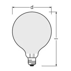 Osram Classic LED E27 Globe Filament Matt 17W 2452lm - 840 Kallvit | Ersättare 150W