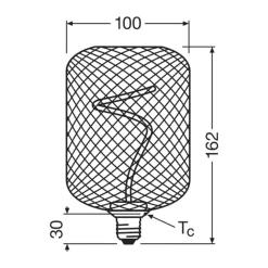 Osram Decor Spiral E27 Special Filament Klar 3.5W 130lm - 818 Extra Varm Vit | Dimbar - Ersättare 15W