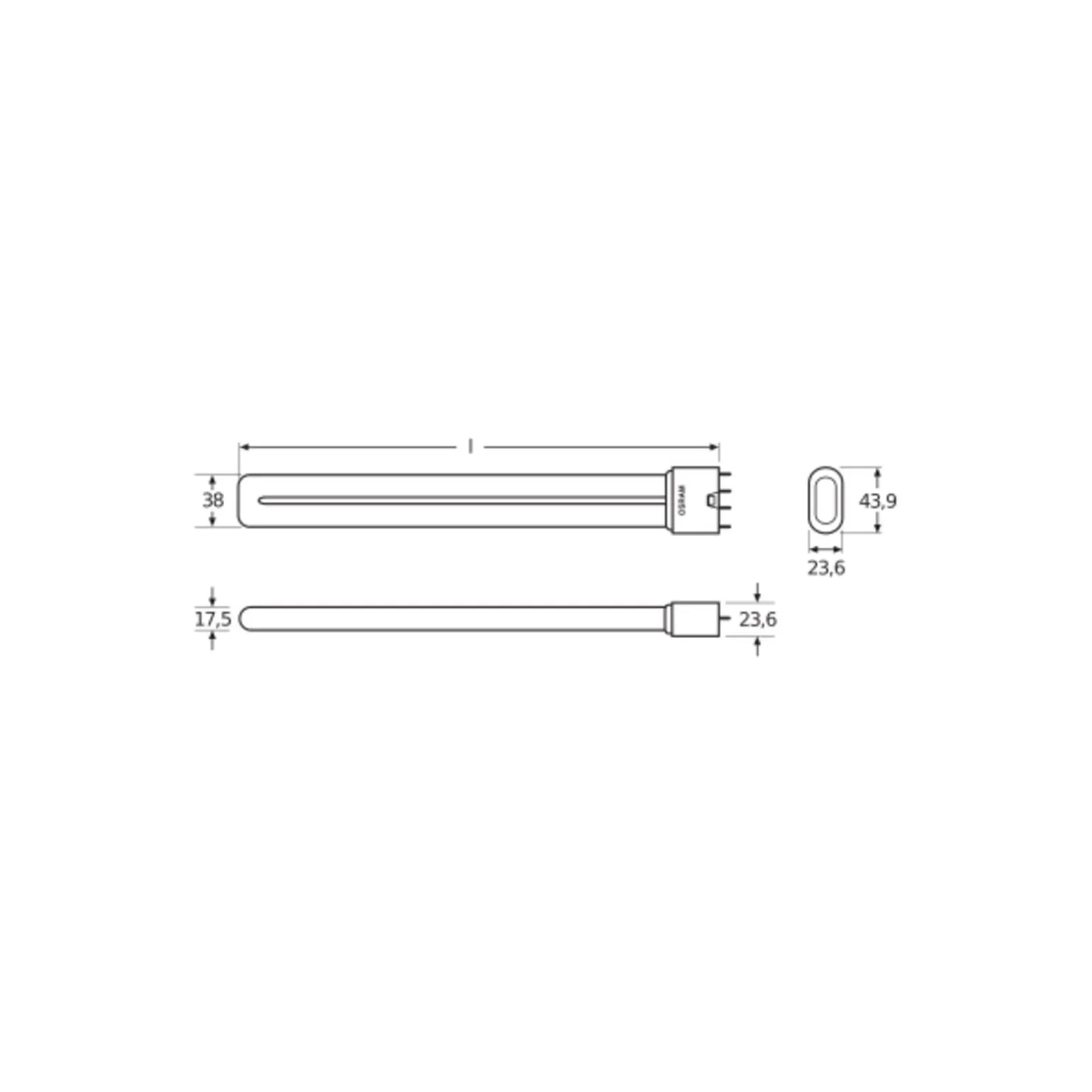 Osram Dulux L 55W 830 | Varm Vit - 4-Stift