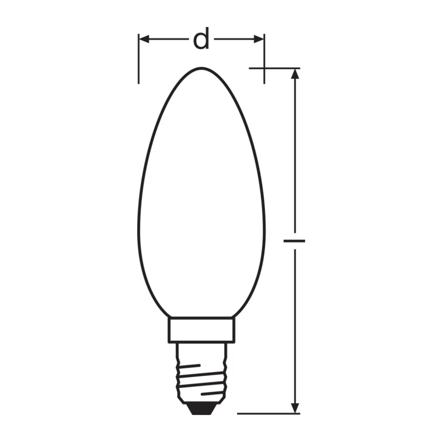 Osram LED Classic E14 Kronljus Filament Matt 2.2W 470lm - 840 Kallvit | Ersättare 40W