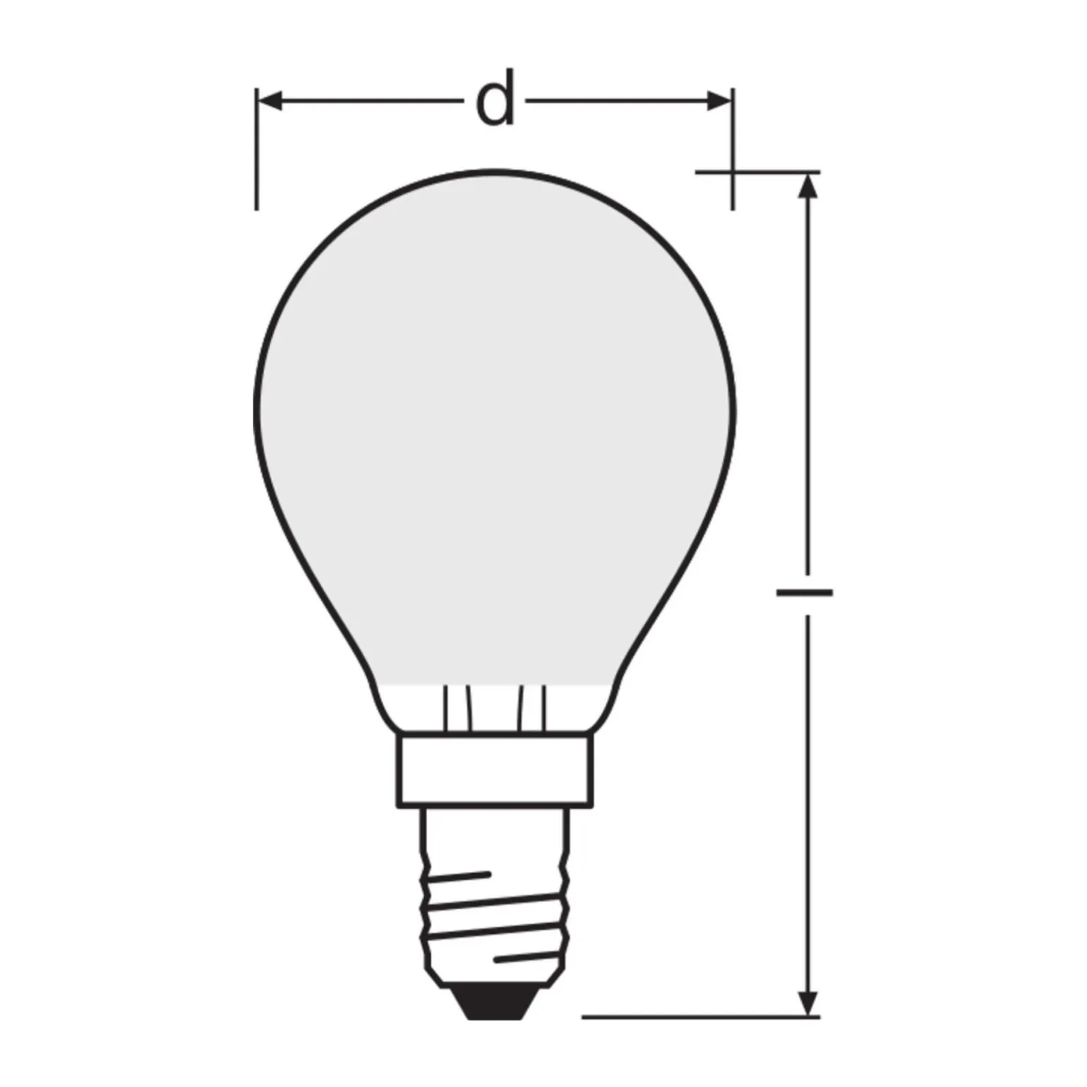 Osram LED Classic LED E14 Päron Filament Matt 2.2W 470lm - 827 Extra Varm Vit | Ersättare 40W