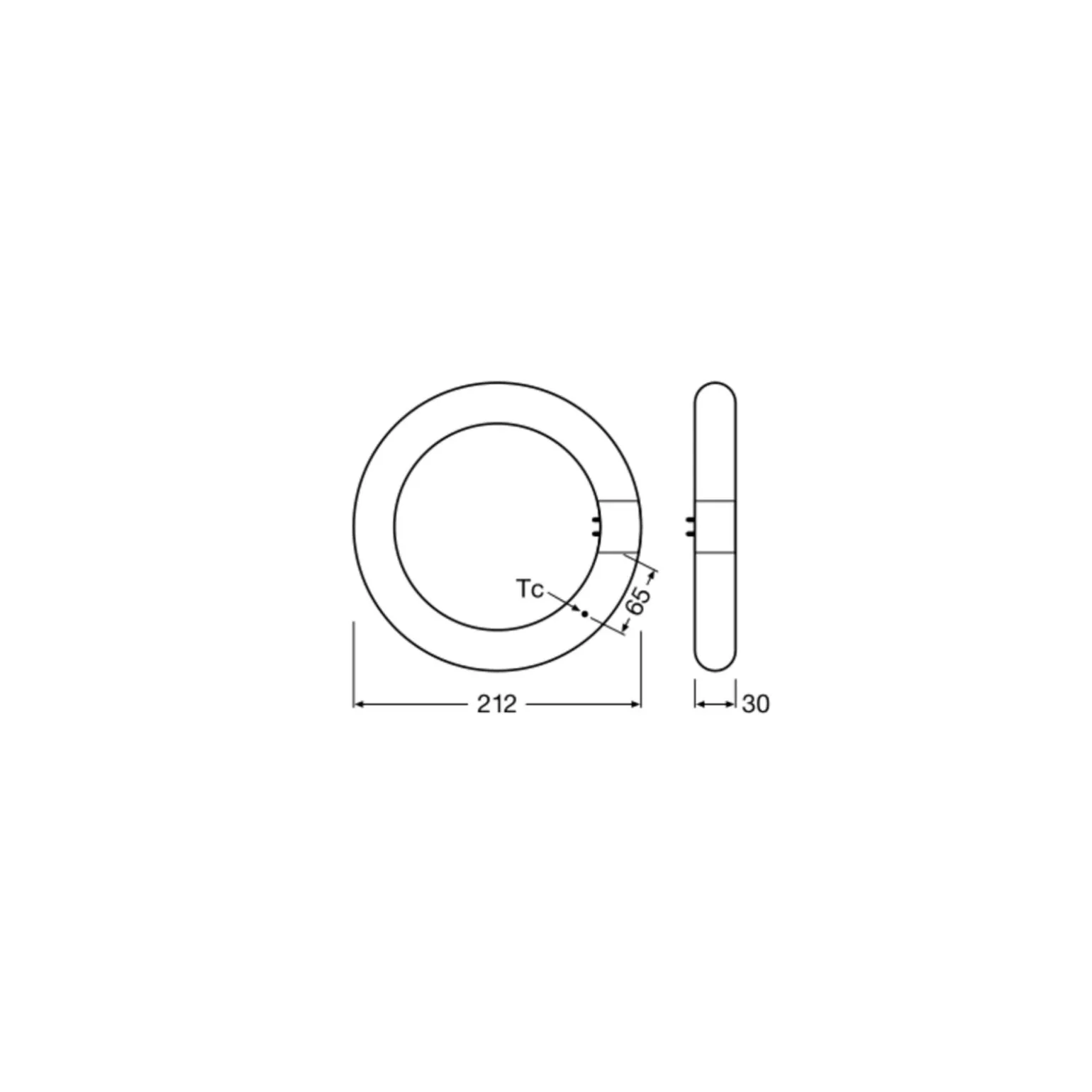 Osram LED Rör T9 Cirkulär (EM/Mains) 11W 1320lm - 840 Kallvit | Ersättare 22W