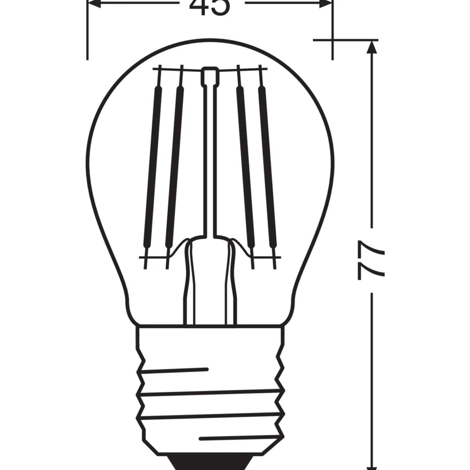 Osram LED Superstar E27 Boll Filament Klar 3.4W 470lm - 940 Kallvit | Bästa Färgåtergivning - Dimbar - Ersättare 40W