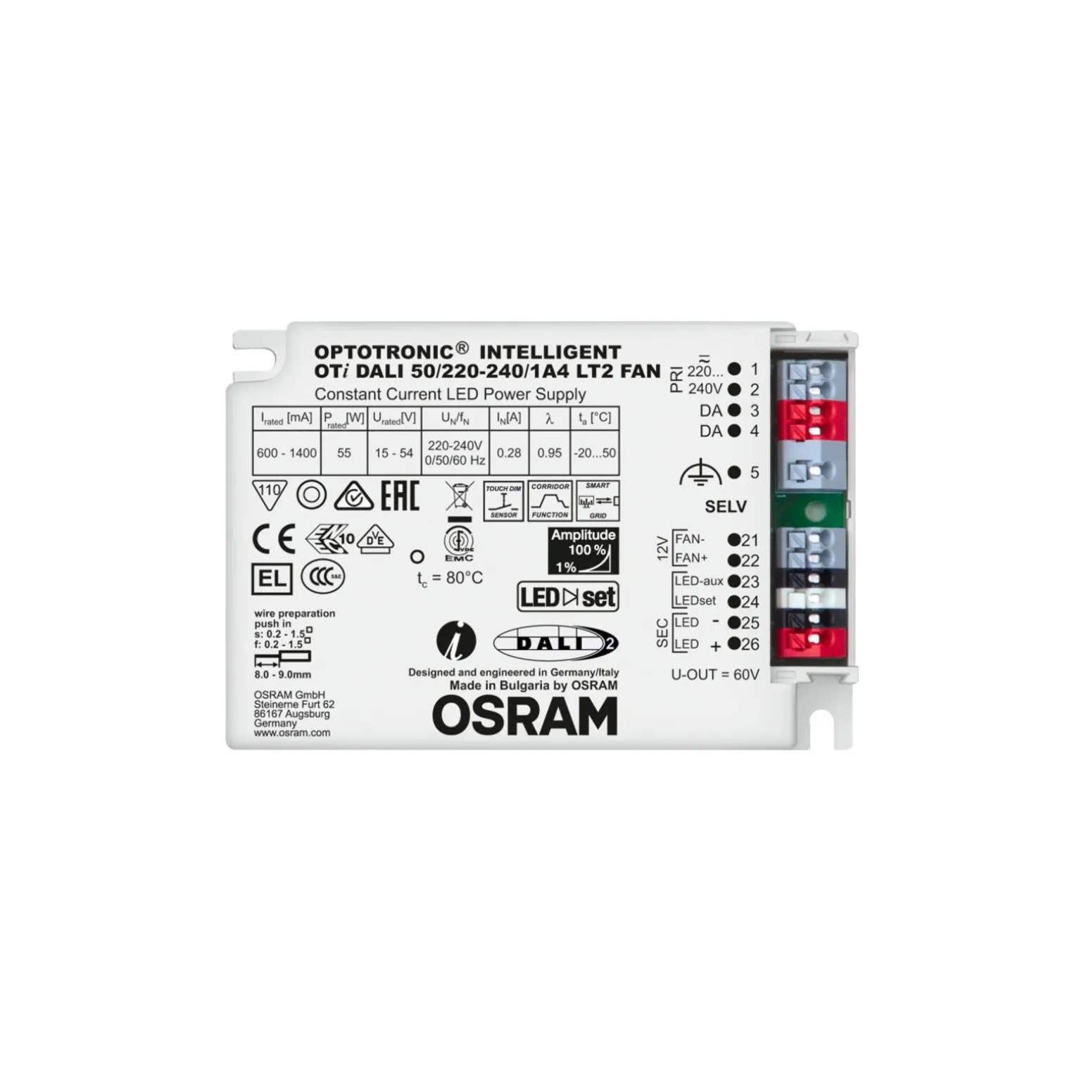 Osram OTI DALI 50/220-240/1A4 LT2FAN VS20