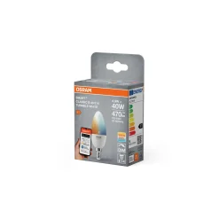 Osram Smart+ Matter Classic LED E14 Kronljus Matt 4.9W 470lm - 827-865 Justerbar Vit | Dimbar - Ersättare 40W
