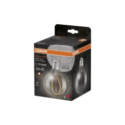 Osram Vintage 1906 LED E27 Globe Filament Smokey 95mm 3.4W 100lm - 818 Extra Warm White