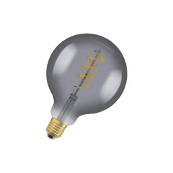 Osram Vintage 1906 LED E27 Globe Filament Smoke 125mm 5W 140lm - 818 Extra Varm Vit | Ersättare 15W