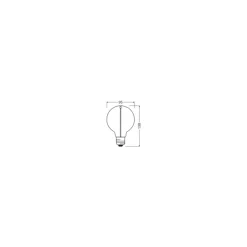 Osram Vintage 1906 LED E27 Special Filament Klar 2.2W Päron150lm - 827 Extra Varm Vit | Ersättare 15W