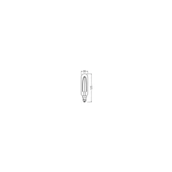 Osram Vintage 1906 LED Special Shapes E14 Tubular Ambar 2.8W 250lm - 822 Extra Varm Vit | Dimbar - Ersättare 25W