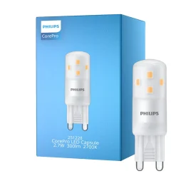 Philips CorePro LED Capsule G9 Matt 2.7W 300lm - 827 Extra Varm Vit | Dimbar - Ersättare 25W