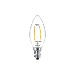 Philips Corepro LED Kronljus E14 filament klar 2W 250lm – 827 – ekstra varm hvid | erstatter 25W