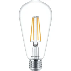 Philips Corepro LED Lampa E27 Edison Filament Klar 7W 806lm - 827 Extra Varm Vit | Ersättare 60W