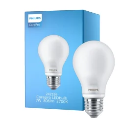 Philips Corepro LED Lampa E27 Päron Matt 7W 806lm - 827 Extra Varm Vit | Ersättare 60W