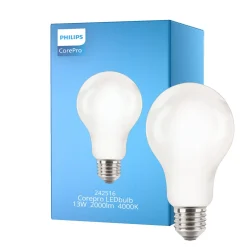 Philips Corepro LED Lampa E27 Päron Matt 13W 2000lm - 840 Kallvit | Ersättare 120W