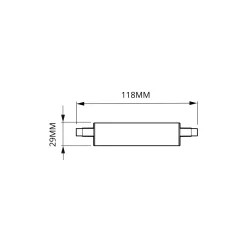 Philips Corepro LED Lineair R7s 118mm 14W 1600lm - 830 Varm Vit | Dimbar - Ersättare 100W