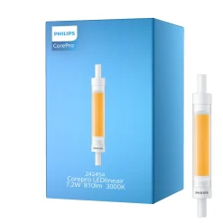 Philips Corepro LED Lineair R7s 118mm 7.2W 810lm - 830 varm hvid | erstatter 60W