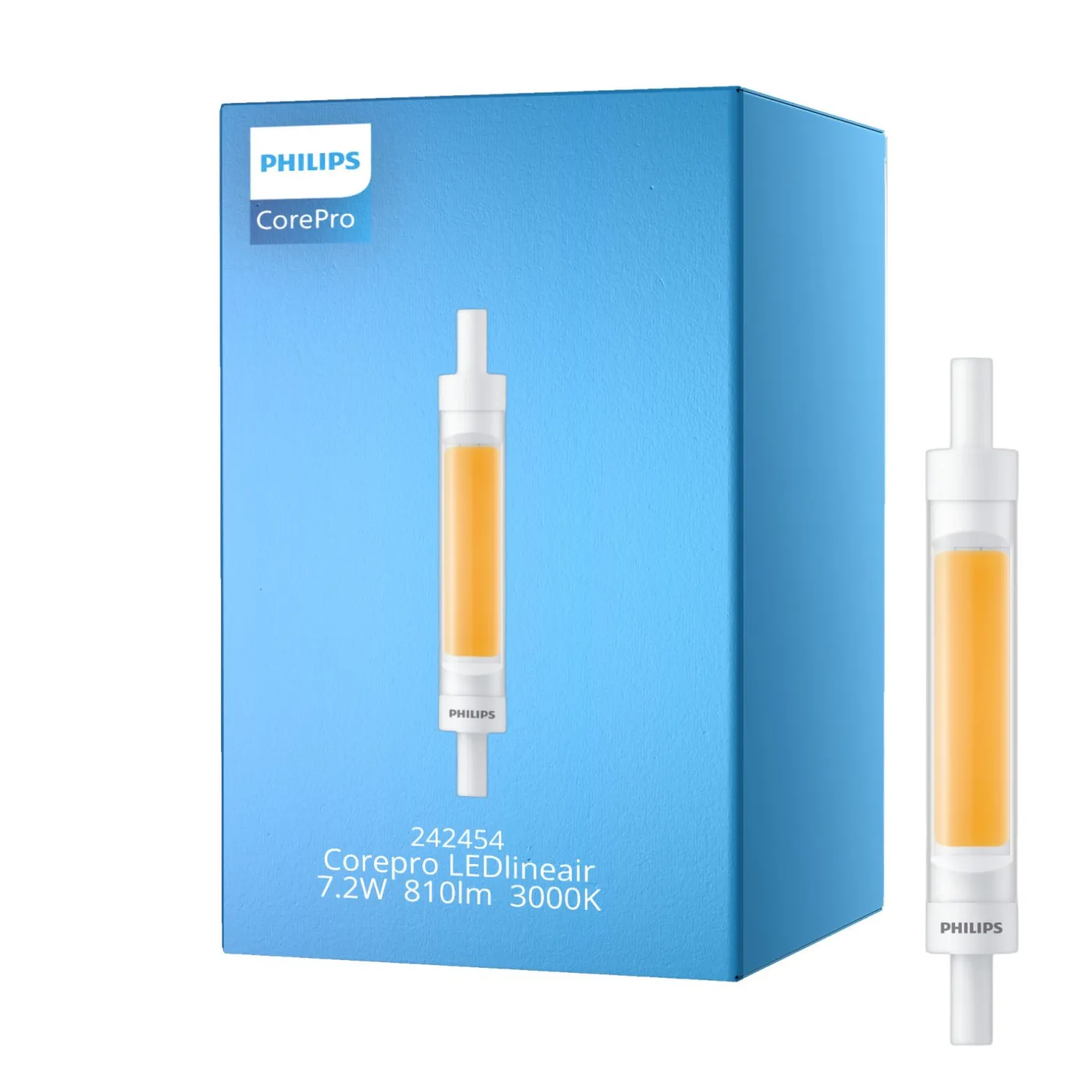 Philips Corepro LED Lineair R7s 118mm 7.2W 810lm - 830 varm hvid | erstatter 60W