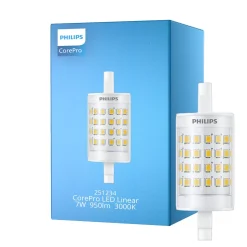 Philips CorePro LED R7S Linear 78mm Klar 7W 950lm - 830 Varm Vit | Ersättare 60W