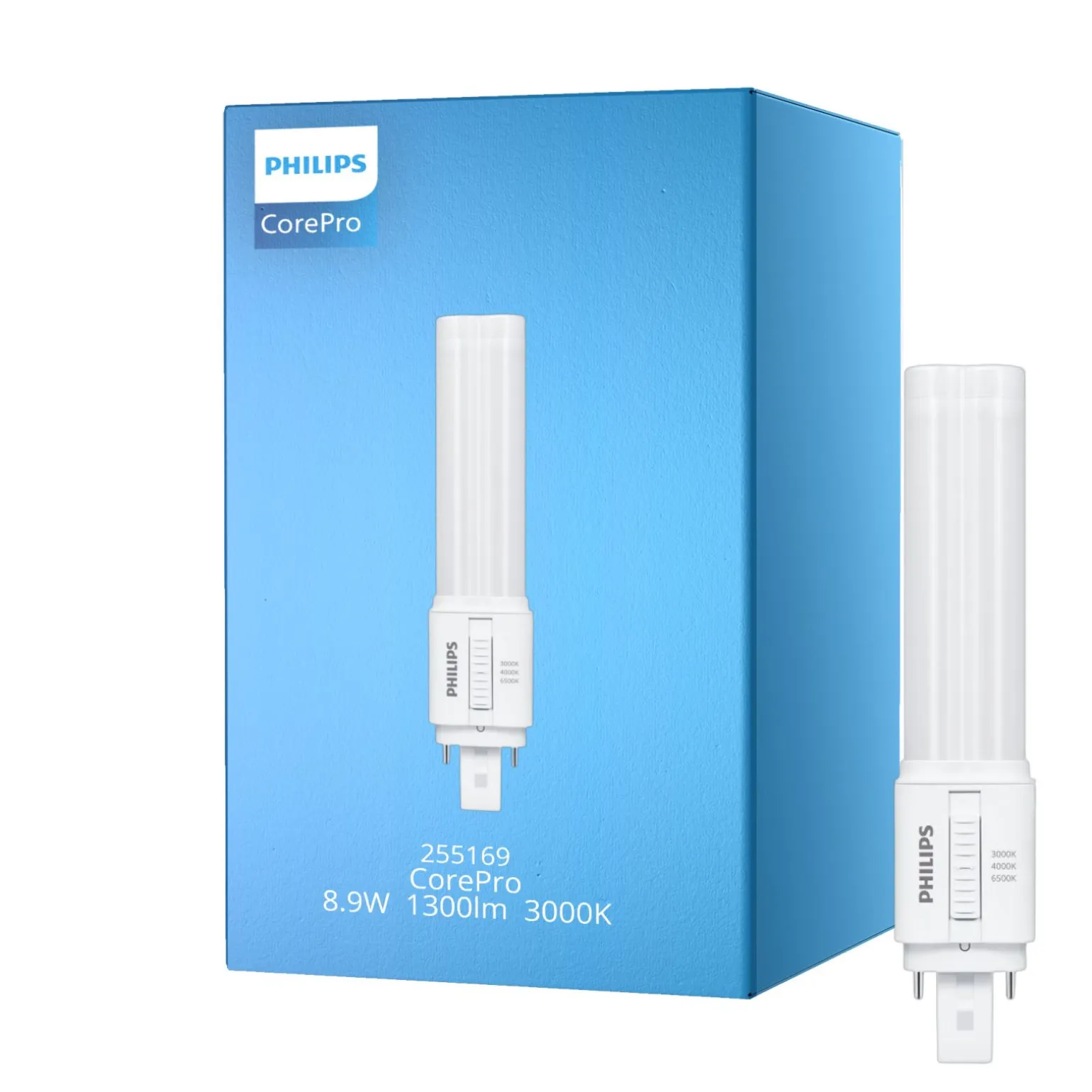 Philips CorePro PL-C LED 360D 8.9W 1300lm - 830-840-865 CCT | 2-Stift - Ersättare 26W
