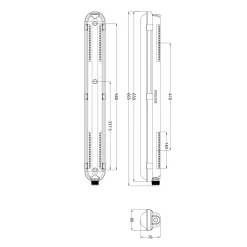 Philips LED Allmänbruksarmatur Vattentät CoreLine WT120CG3 13W 2000lm - 840 Kallvit | 60cm - Ersättare 2x18W