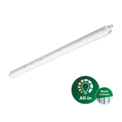 Philips LED Allmänbruksarmatur Vattentät Coreline WT120C G3 50W 8000lm - 840 Kallvit | 150cm - Ersättare 2x58W