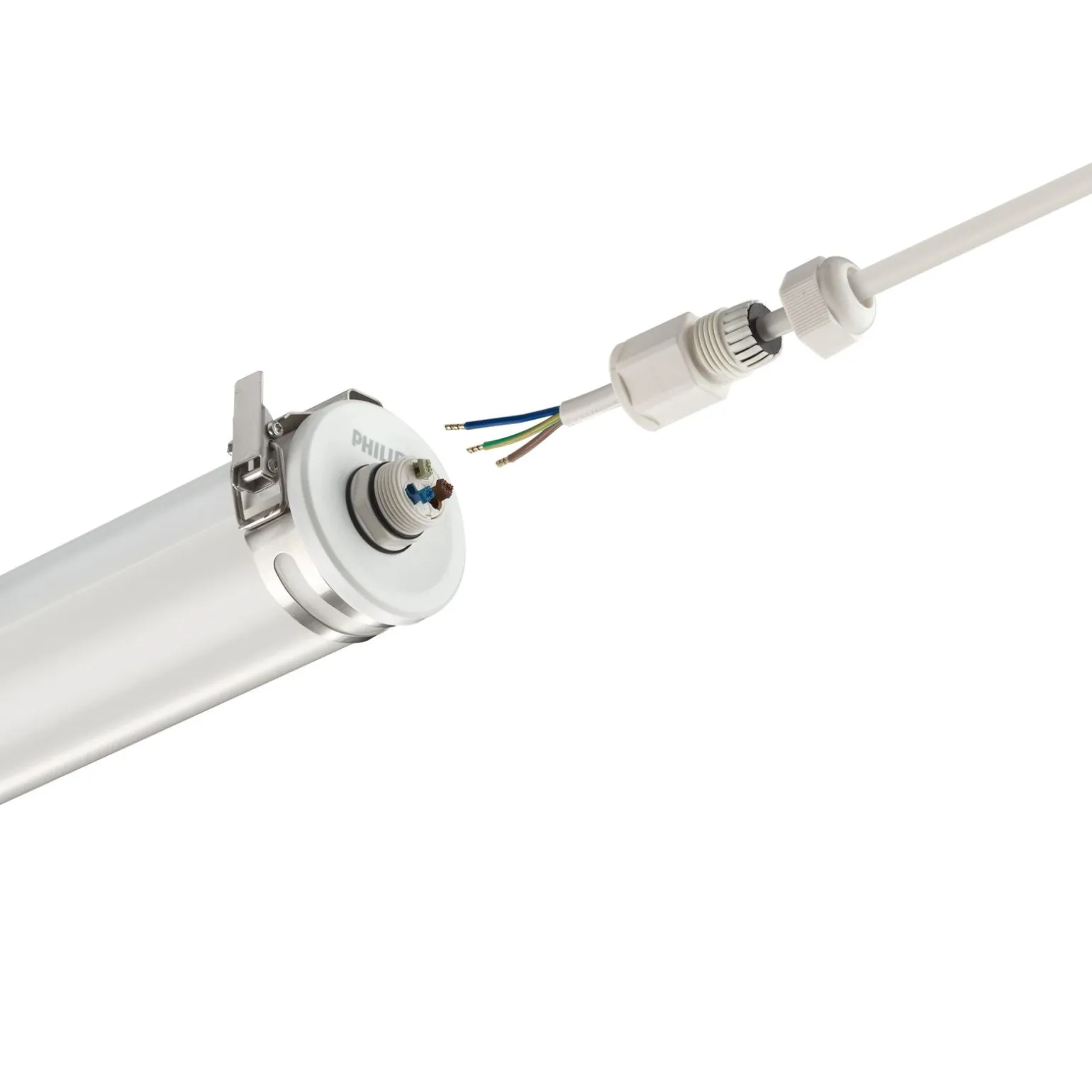 Philips LED Allmänbruksarmatur Vattentät CoreLine Tubular WT210C 54W 7000lm - 840 Kallvit | 150cm