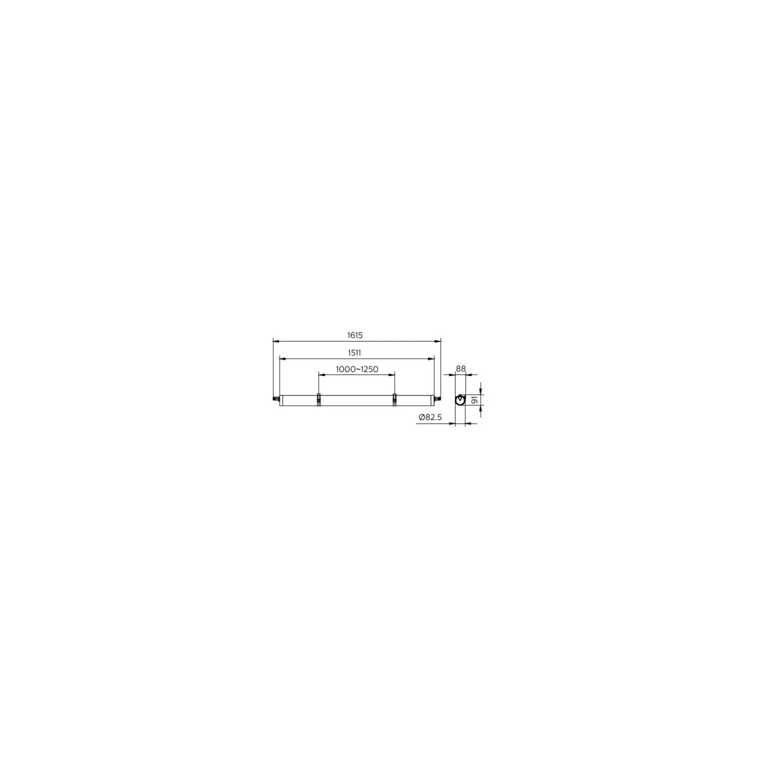 Philips LED Allmänbruksarmatur Vattentät CoreLine Tubular WT210C 54W 7000lm - 840 Kallvit | 150cm