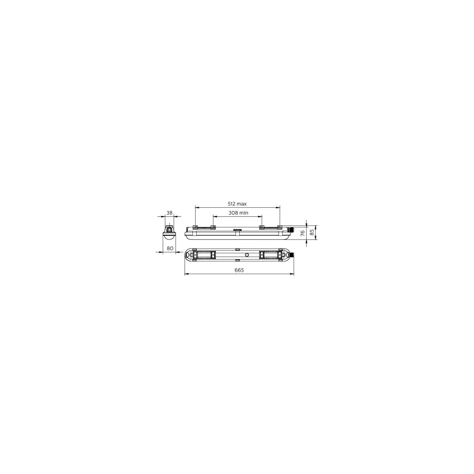 Philips LED Allmänbruksarmatur Vattentät CoreLine WT120C Gen2 15W 1900lm - 840 Kallvit | 60cm