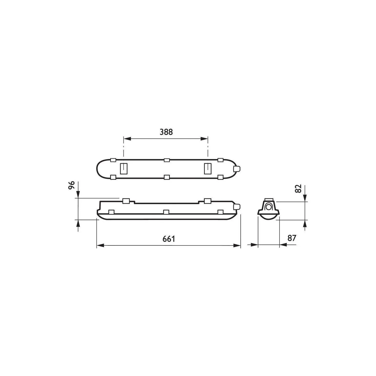 Philips LED Allmänbruksarmatur Vattentät CoreLine WT120C Gen2 15W 1900lm - 840 Kallvit | 60cm