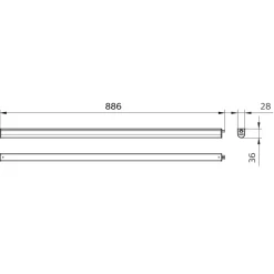 Philips LED Allmänbruksarmatur Ledinaire BN021C 15W 1450lm - 830 Varm Vit | 90cm