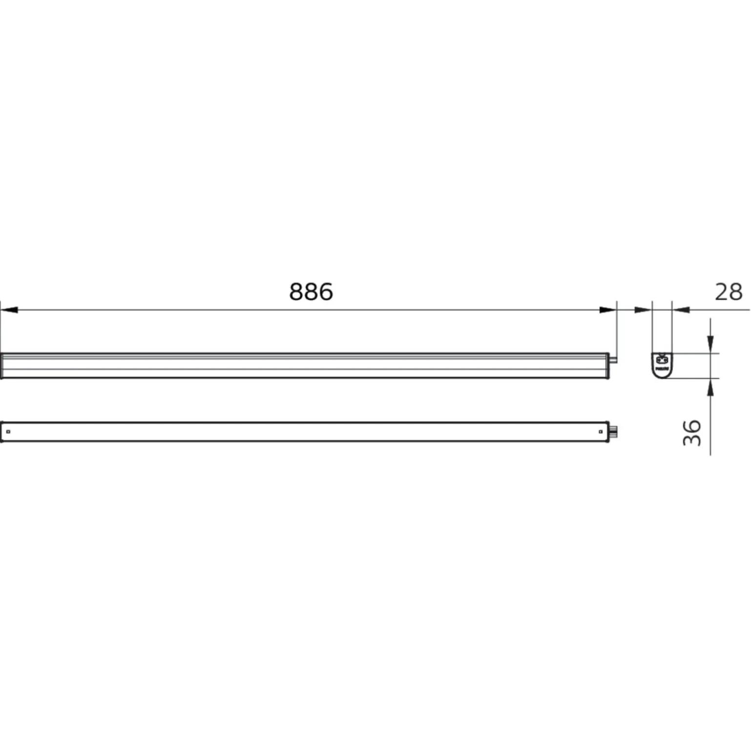 Philips LED Allmänbruksarmatur Ledinaire BN021C 15W 1450lm - 830 Varm Vit | 90cm
