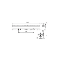 Philips LED Allmänbruksarmatur CoreLine Vit 57W 8000lm - 830-840 CCT | 150cm - Dimbar, Interact - Ersättare 2x80W