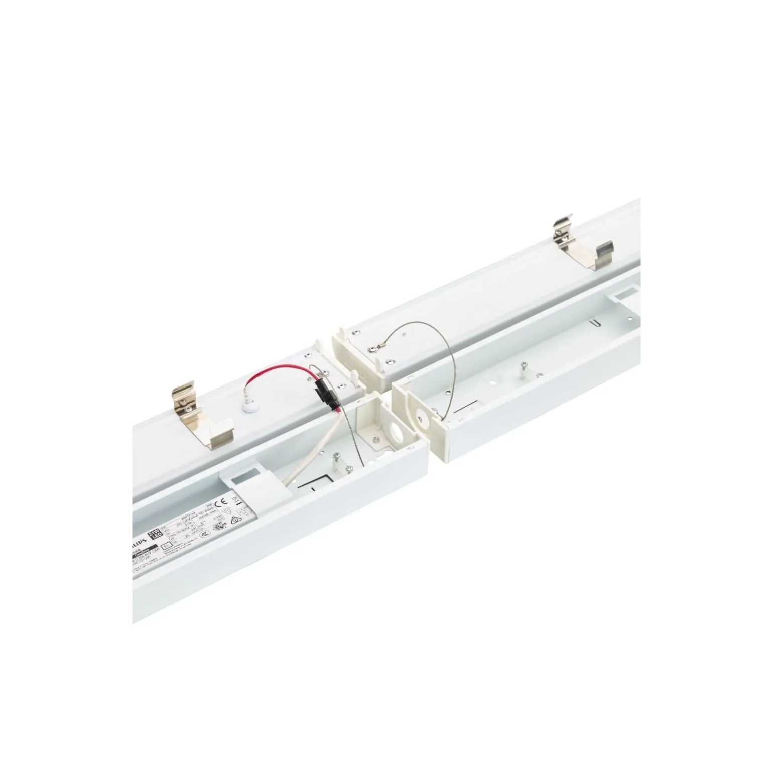Philips LED Allmänbruksarmatur CoreLine Vit 45.5W 6400lm - 830-840 CCT | 150cm - Dimbar, Dali - Ersättare 2x36W