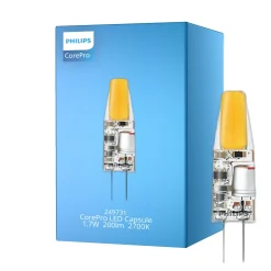Philips LED Capsule CorePro G4 Klar 1.7W 200lm - 827 Extra Varm Vit | Ersättare 20W