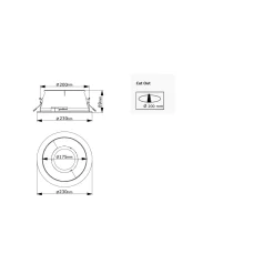 Philips LED Downlight GreenSpace DN510B 15W 2000lm 120D - 840 Kallvit | 230mm - Utskärning 200mm