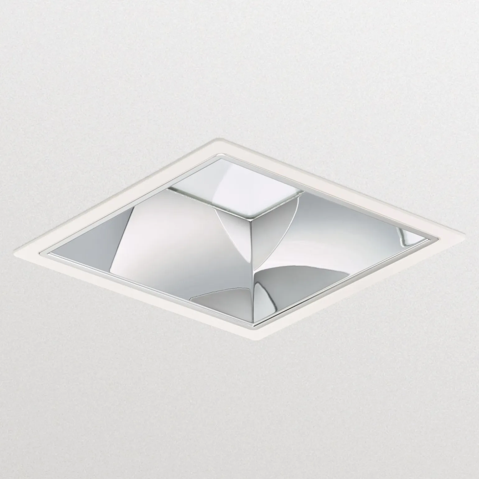 Philips LED Downlight LuxSpace Fyrkant DN572B 10.3W 1350lm 80D - 830 Varm Vit | 214mm - Aluminium Reflektor